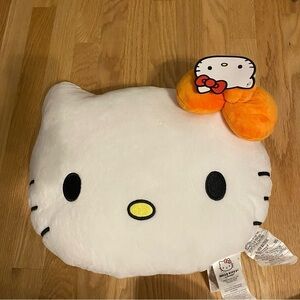 Hello Kitty Pumpkin Bow Throw Pillow NEW Halloween